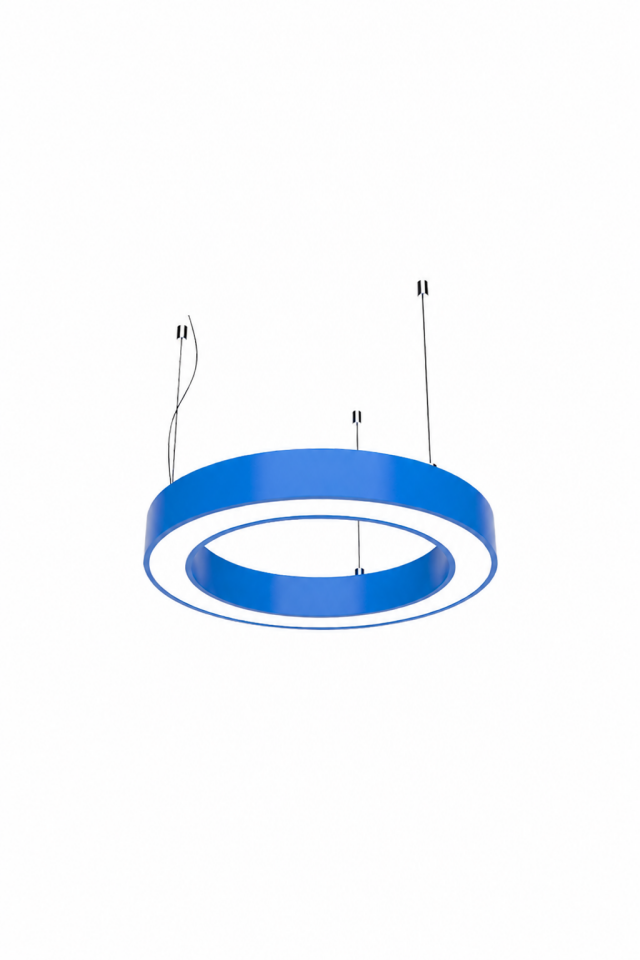 Modern Mavi Halka Sarkıt Linear Aydınlatma LED Armatür