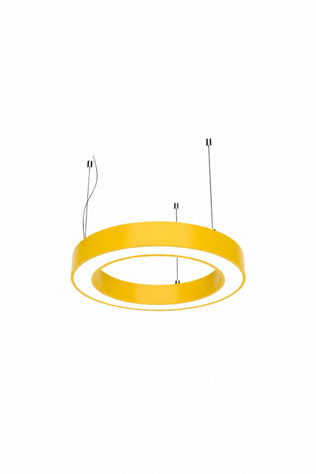 Modern Sarı Halka Sarkıt Linear Aydınlatma LED Armatür