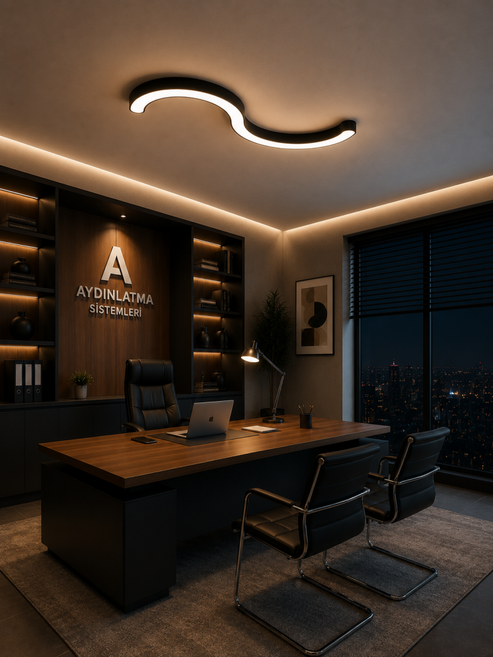 Su Yolu Model Modern LED Sarkıt Avize Dekoratif Linear Aydınlatma Lüks İç Mekan