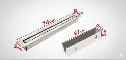 67 CM SIVAALTI WALLWASHER AYDINLATMA