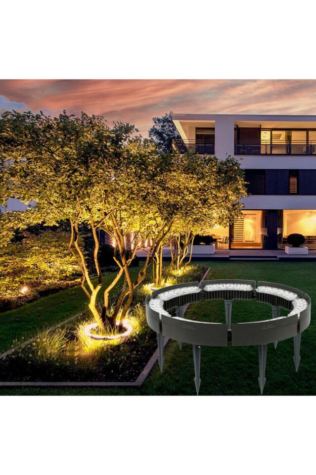 Ay Led Palmiye Ağaç ve Bahçe Dekoratif Aydınlatma Armatürü 12W | IP Su Korumalı Dış Mekan LED Aydınlatma
