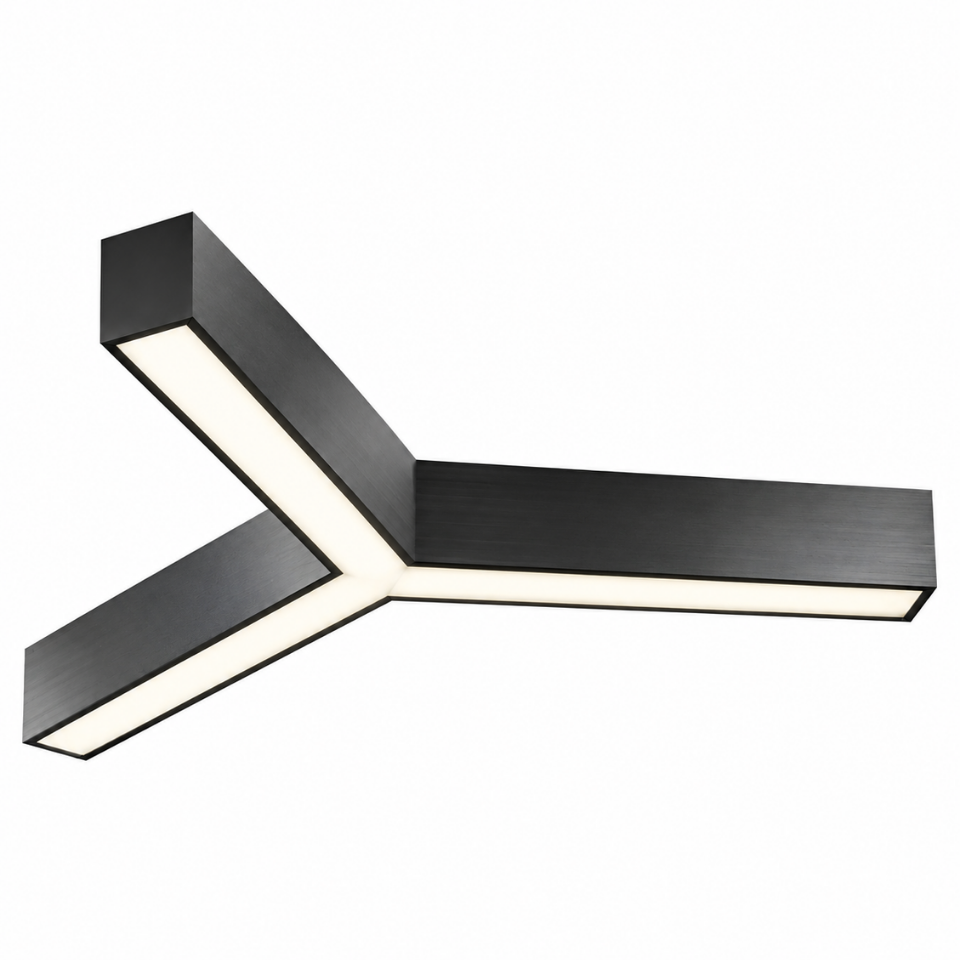 Modern Y Model LED Sarkıt Avize Dekoratif Linear Aydınlatma Ofis ve Cafe İçin