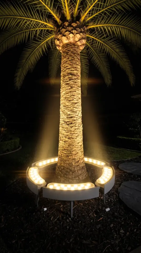 Led Halka Palmiye Ağaç Aydınlatma Armatürü IP68 Su Korumalı